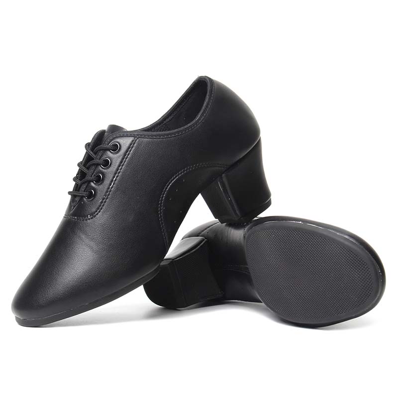 3.5CM Latin Dance Shoes Mens Boys Leather Jazz Dance Shoes for Women Girls Professional Shoes
