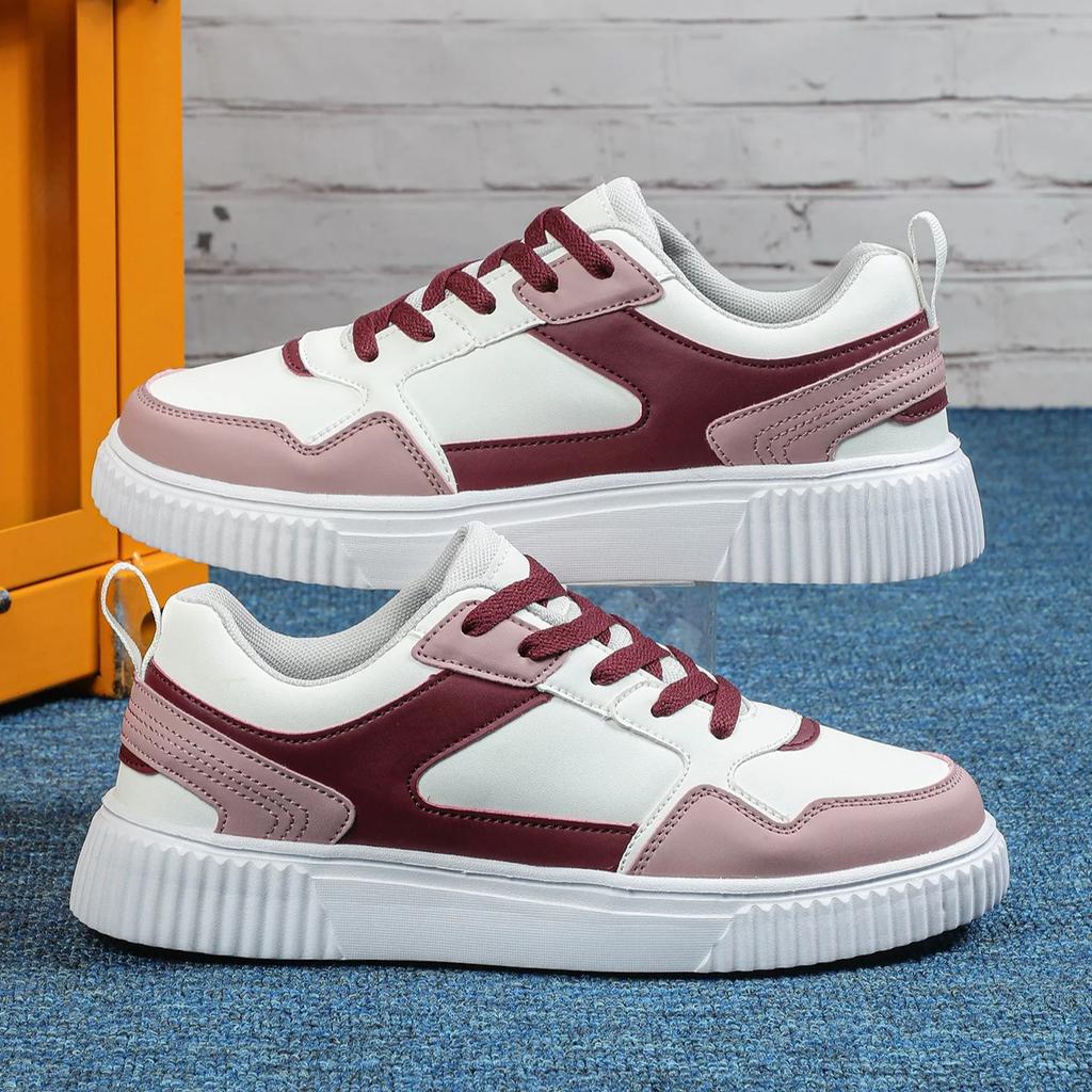 White Shoes Fashion Board Shoes for Women Fashion Casual Walking Shoes Men Leisure Sneakers PU Leather Trainers Waterproof