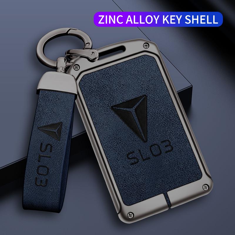 Zinc Alloy Leather Car Key Key Cover Changan Deepal S7 S07 Sl03 Nfc Card Key Fob Car Key Cover Car Key Case Accessories