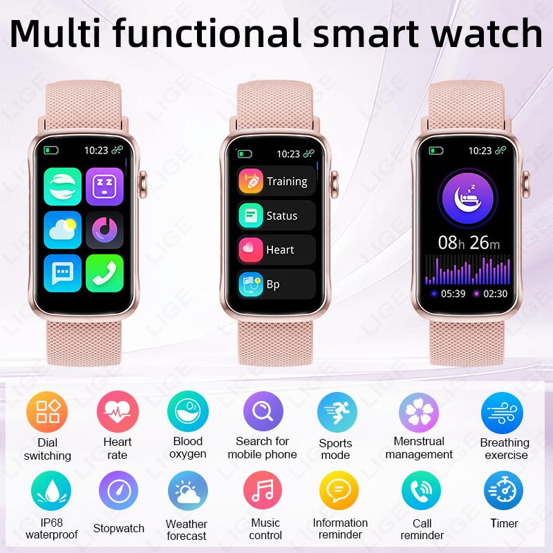 New Sports Smart Watch Women 1.47-Inch Full Touch Fitness Tracker IP68 Waterproof Men Smartwatch For Android IOS Phone