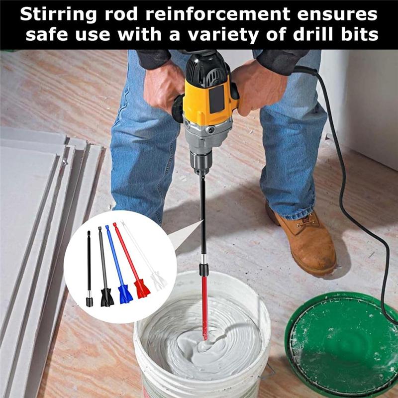 A95I-Epoxy Resin Mixing Paddle, 1/4" Drill, Reusable Paint Mixer Pack(4), Stirrer Attachment