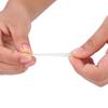 50PCS 5cm Soft Plastic Fishing Lures T tail Grub Worm Baits Fish Tackle Accessory Pearl White
