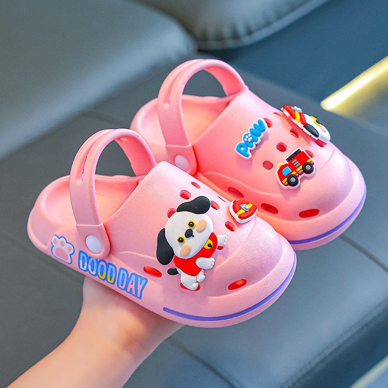 

Summer style EVA Soft-soled children s slippers for boys and girls, cartoon infant clogs, toddler slippers 24-25Inner Length17Suitab розовый