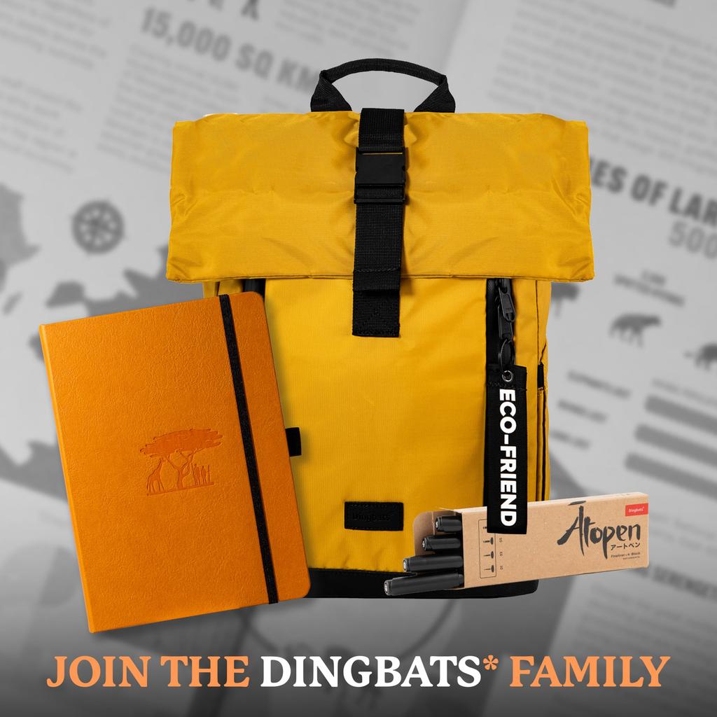 Dingbats Earth Dot A5 Medium Tangerine Serengeti Hardcover Cream 100gsm Inkproof Paper Numbered Index Key Pages - Notebook, - - - Pages, &