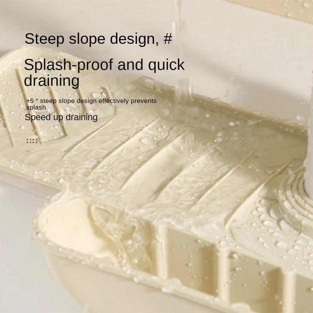 Quick Dry Silicone Water-draining Mat Slope Design Water Drip Catcher Sink Surface