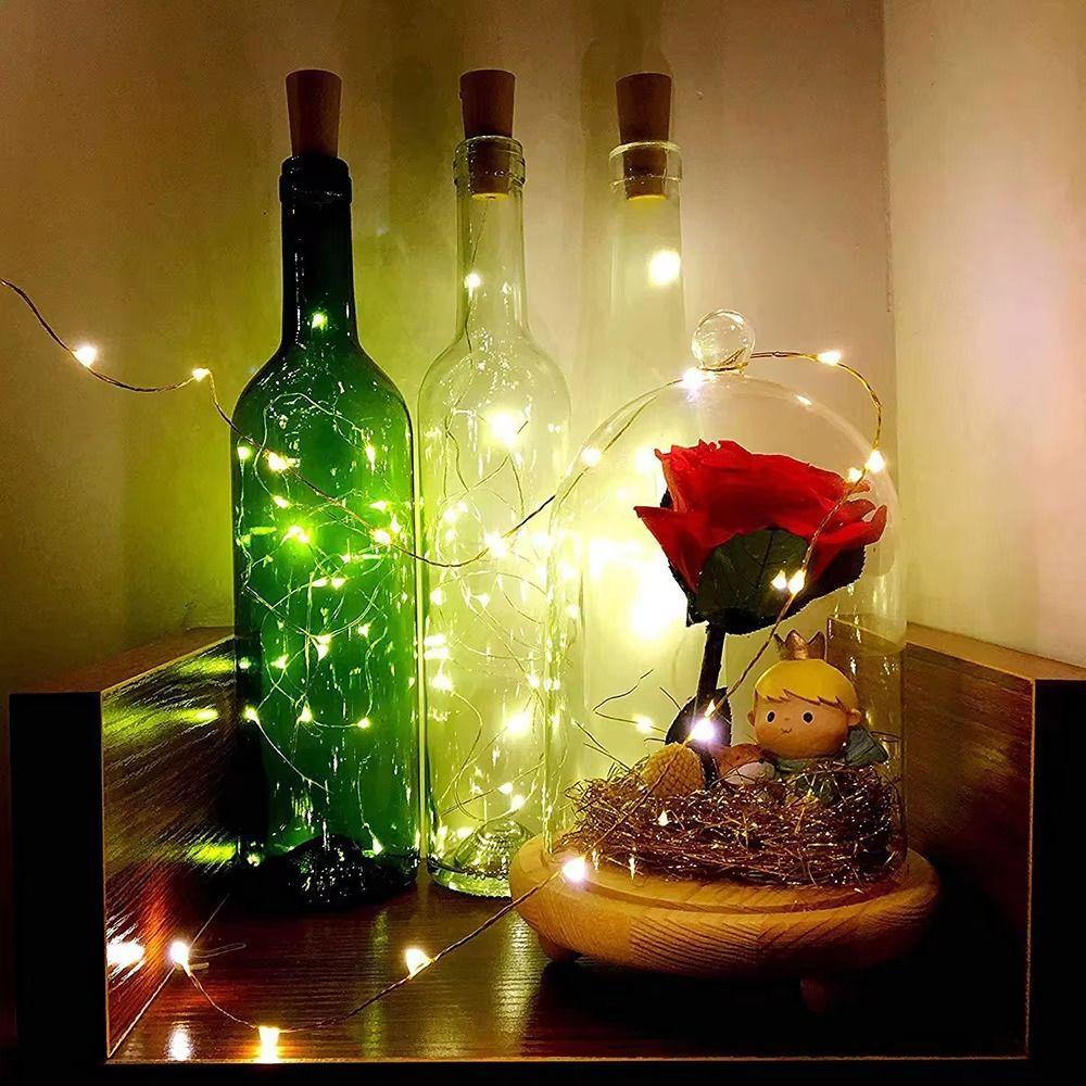 2M Solar Cork String Lights Cork Bottle Cork Lamp Strings Holiday Lamp