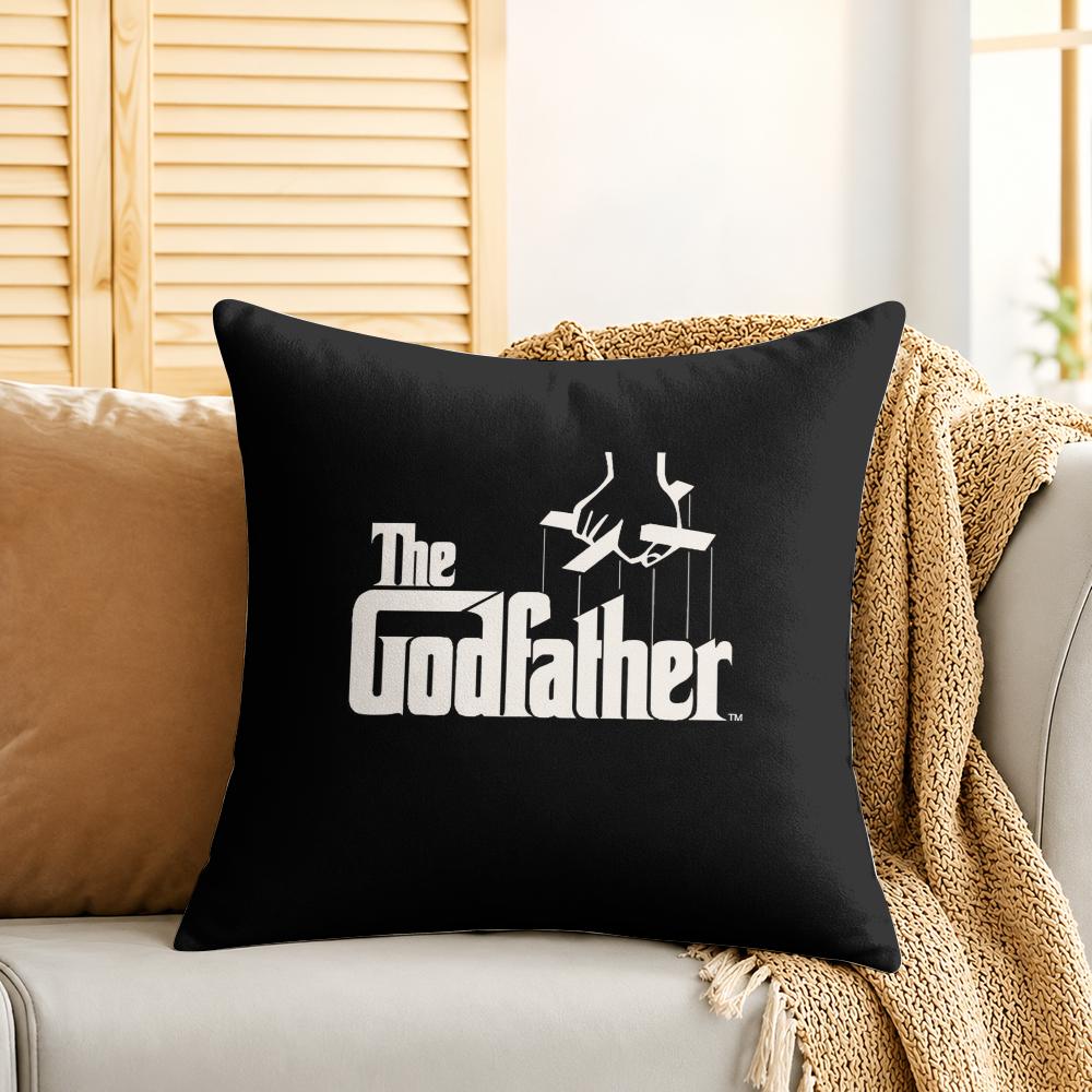 The GGodfather Movie Cushion Cover Silky Short Plush Invisible Zipper Dustproof Sofa Pillow Case For Home Decor