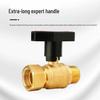 High-Flow Copper Ball Valve with Quick Connect for Fan Coil Units, Dual Thread Male and Female, 1-Inch and 3/4-Inch Options