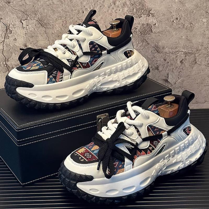Trendy Dad Shoes, Fashionable and Individual Casual Shoes, Breathable Thick-soled, Versatile Sports Shoes for Men B35