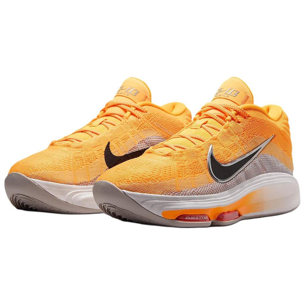 Nike Air Zoom GT Hustle 3 Comfortable Versatile Non-Slip Durable Low-Top Basketball Shoes Men Sneaker Orange Gray FV5952-800