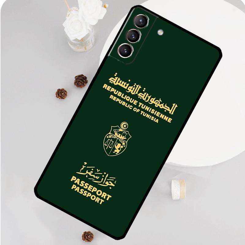 

Tunisian Passport Flag Phone Case For Samsung Galaxy S25 Ultra S20 S21 S22 S23 S24 Plus S9 S10 S25 FE Funda Cover Galaxy S25