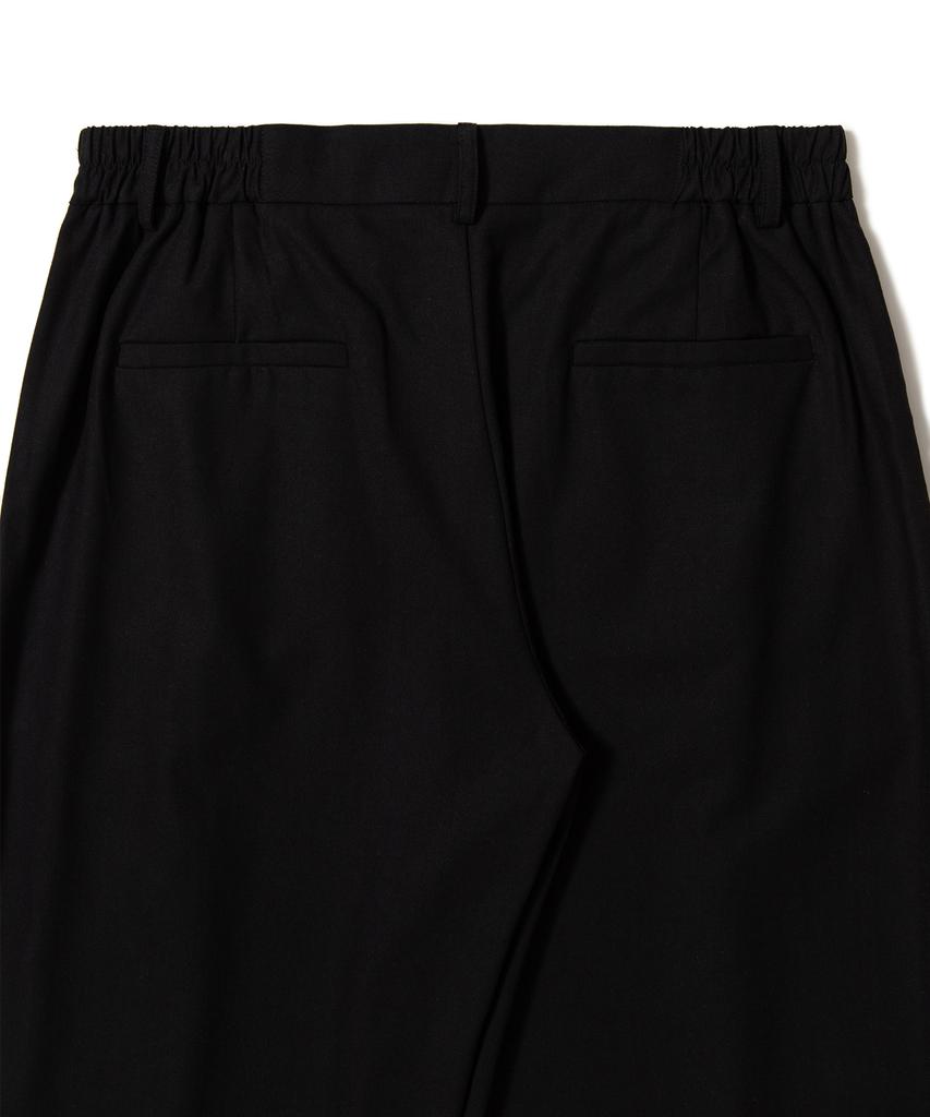AOTT Cool Summer Linen Single-Pleat Wide Pants Black