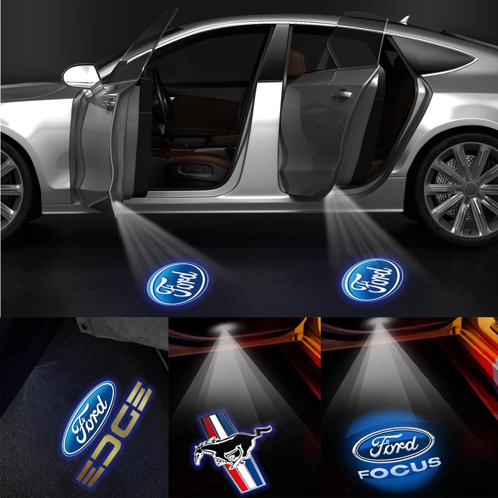 3D HD Car Laser LED Induction Lamp Welcome Light Decoration Logo For Ford ST Fiesta Focus Mk2 3 4 Edition Mondeo Fusion Ecosport