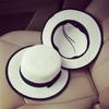 Summer Outdoor Empty Top Hat Solid Color Sun Hat Straw Beach Sun Hat Men