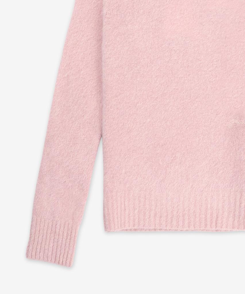 Gani Brushed Alpaca O-Neck Knit - Pink / K2272868