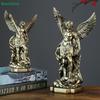 Estatueta de Bronze Vintage de Deus da Guerra Grego Anjo Alado para Decoração de Casa e Colecionáveis(2 tamanhos)