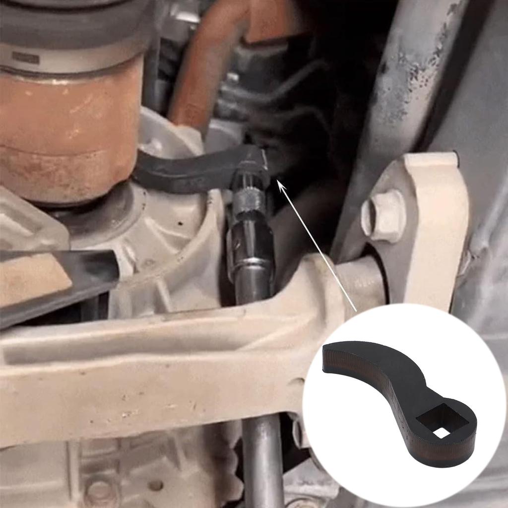 Crowbar Adaptor Head Compact Pry Bar Wrench Adaptor Tool for 1/2 Inch Drive Ratchet Black