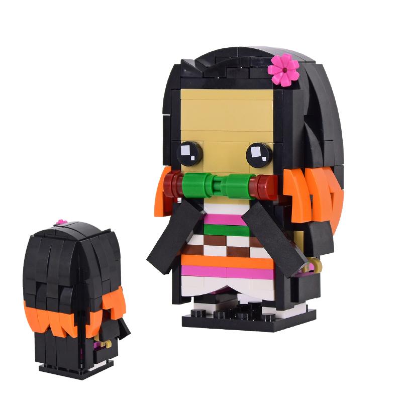 MOC Sady kostek Kreslený film BrickHeadsed Model DIY Akční figurky Stavebnice scény Hračky pro děti Pro děti Dárek