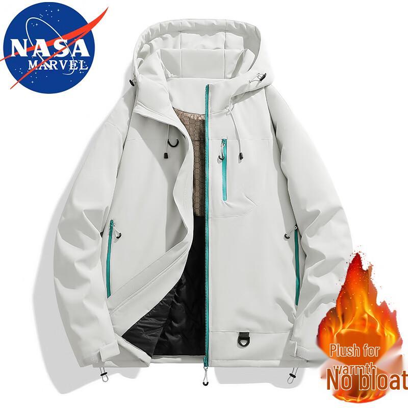 NASA MARVEL Men's Hooded Warm Puffer Jacket