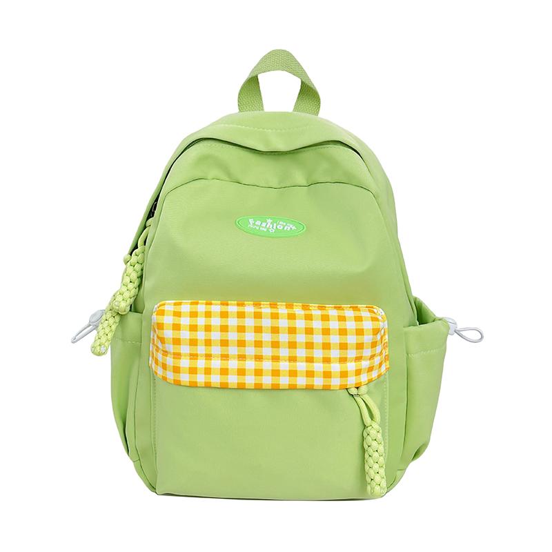 

Женский рюкзак с цветными блоками, студенческий школьный рюкзак зелёный