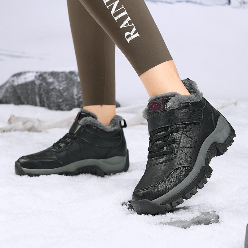 Plus Size Waterproof Outdoor Winter Women Boots Anti-skid Rubber Ankle Boots For Wowen Snow Boots Warm Winter Shoes