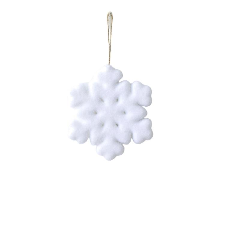 Soft-Furred Snow Crystalloid Christmas Tree Multiple Purpose Celebratory Adornment Environmentally Safe Design for Winter Festivities