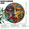 Metal Wall Art Sign Colorful Mask Design Indoor Outdoor Decor for Home Garden Bar