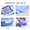 Multifunctional Meal Preparation Box Leak Proof Food Storage Box with Compartments and Utensils for Work and Picnics