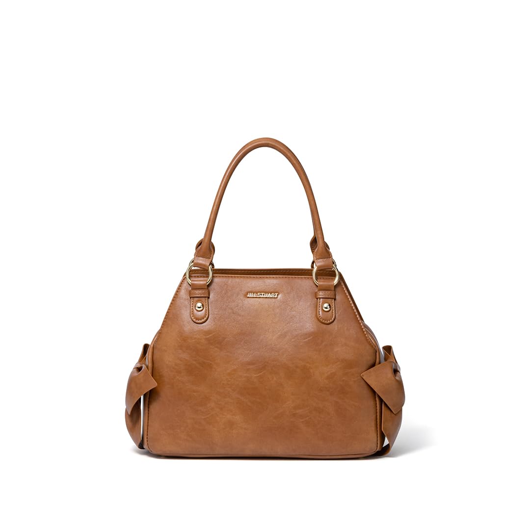 

JILL STUART Pecot Shoulder Bag with Ribbon Feminine and Vintage Design, Style, JSLH5EH1, Camel, Women s