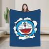 Doraemons Flannel Blanket  Soft Warm Throw Blanket for Home Decor Travel Funny Bedspread Sofa Bed Cover