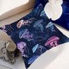 Jellyfishes Pillow Case Pillow Cover Case Square Room Sofa With For Home Use Plush Cute Cushion Cover