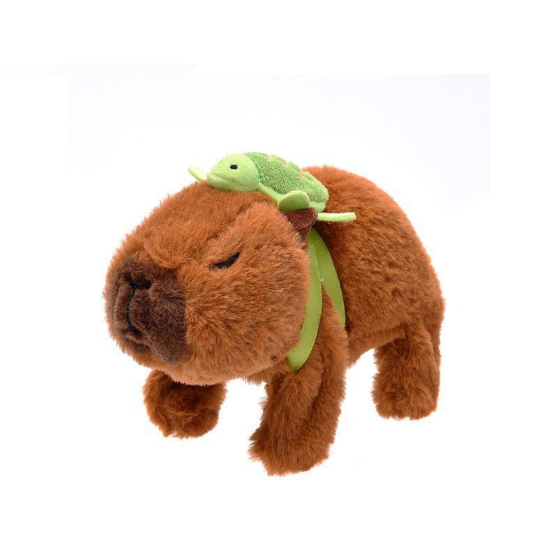 1 Piece Walking Moving Back And Forth Calling Electronic Pet Children'S Toy Simulation Electric Plush Capybara Doll