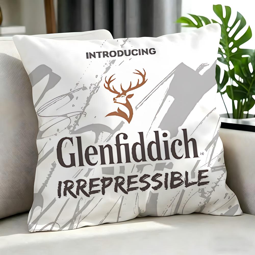 Alcohol Glenfiddich Cushion Cover Cushion Cover Set 4Pcs 50X50 45X45 40X40 Pillowcase Decorative Sofa Home Decor