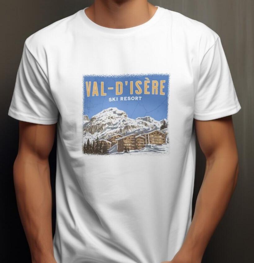 

Валь д Изер Франция Лыжная футболка Сноуборд Отпуск Зима Лыжный сезон Футболка 4XL