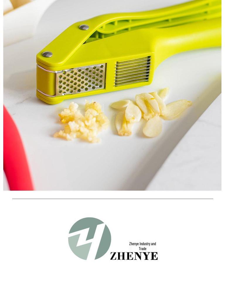 Versatile 2-in-1 Garlic Press, Slicer & Mincer – Essential Kitchen Chopper