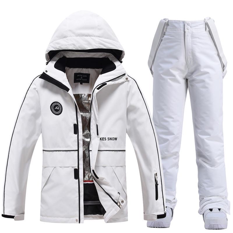 Men's and Women's Winter Ski Suit: Snowboard Jacket and Pants Set, Warm and Thickened for Outdoor Snow Sports.