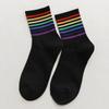 Female Spring and Autumn Fashion New Rainbow Sport Tube Socks