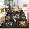 Cats Art Pattern Rug Floor Mat for Living Room or Bedroom Soft and Comfortable Carpet a Gift for Birthday and Holiday.