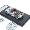 RM Rhino 1:64 CC850 silver Magnetic Rear Cover Alloy Car Model Collection