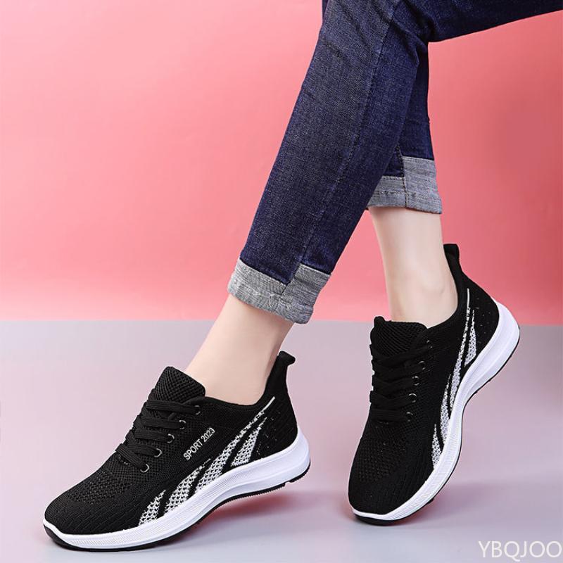 Fashion 2025 Breathable Sneakers Ladies Running Shoes Summer Light Mesh Air Cushion Women's Sports Shoes Outdoor Lace Up Training Shoe