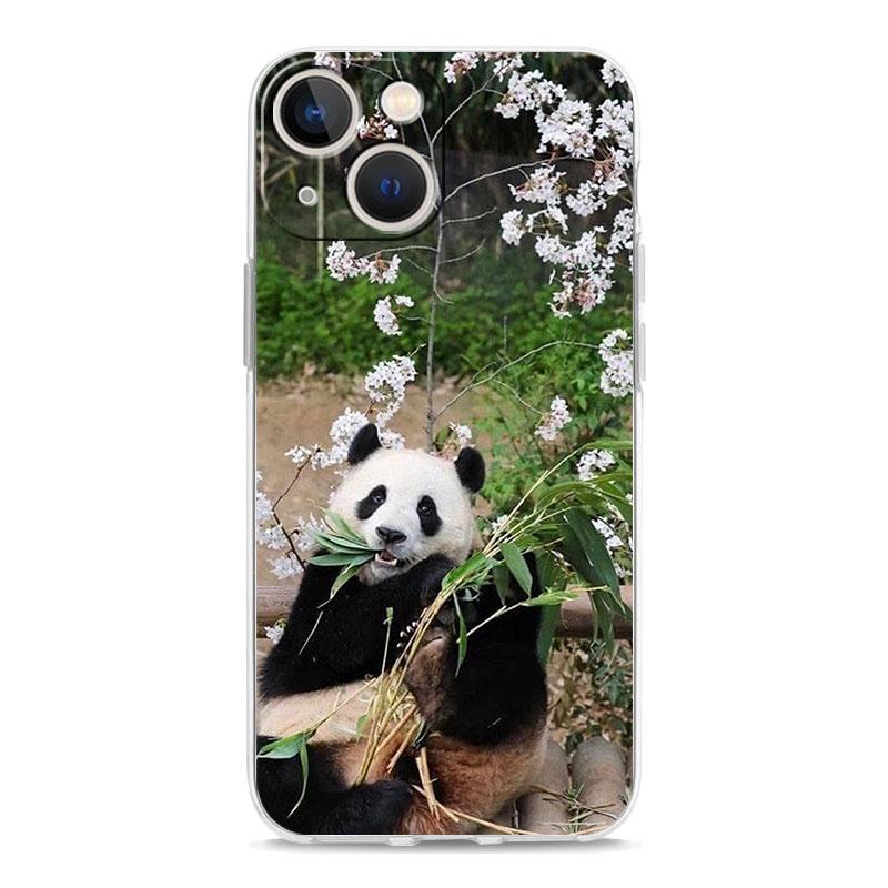 Custodia per Telefono Per iPhone 17 Custodie iPhone Air 16 15 12 13 14 Pro Max 7 8 Plus 16Pro iPhone11 Trasparente Morbida Cover panda