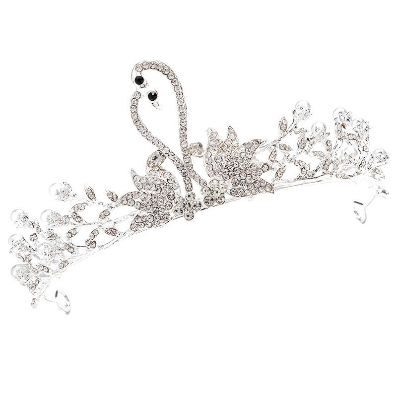 Coroana nunta lebada coreeana coafura accesorii par rochie mireasa aniversare copii rochie simpla coroana versatila