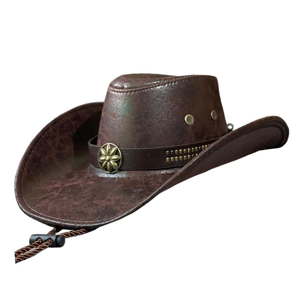 Buzz Selection Cowboy-Emblem Stilvoll und Cool für Outdoor und CAQ992 Hut, Aktivitäten, Herren Damen, (Kaffee)