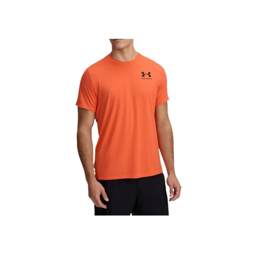 

Under Armour HeatGear Fitted Comfortable Stylish Soft Versatile Solid Color Short Sleeve T-Shirt Men Tops Orange 6000939-847 XL