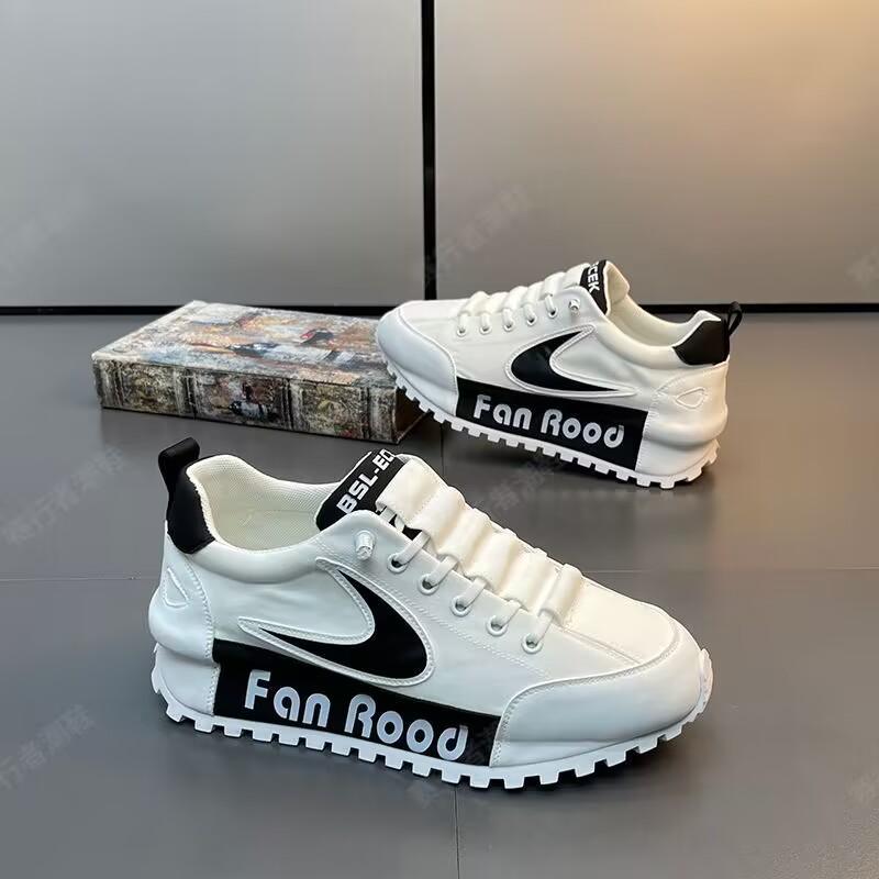 Luxury Chunky Sneakers Men Cover Bottom Air Cushion Board Shoes Fashion Casual Genuine Leather Increased Internal Platform Shoes