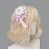 Anime Style Hair Clip Lace Barrettes And Button For Secure Bun Hold In Various Occasion Comfortable Hairpin