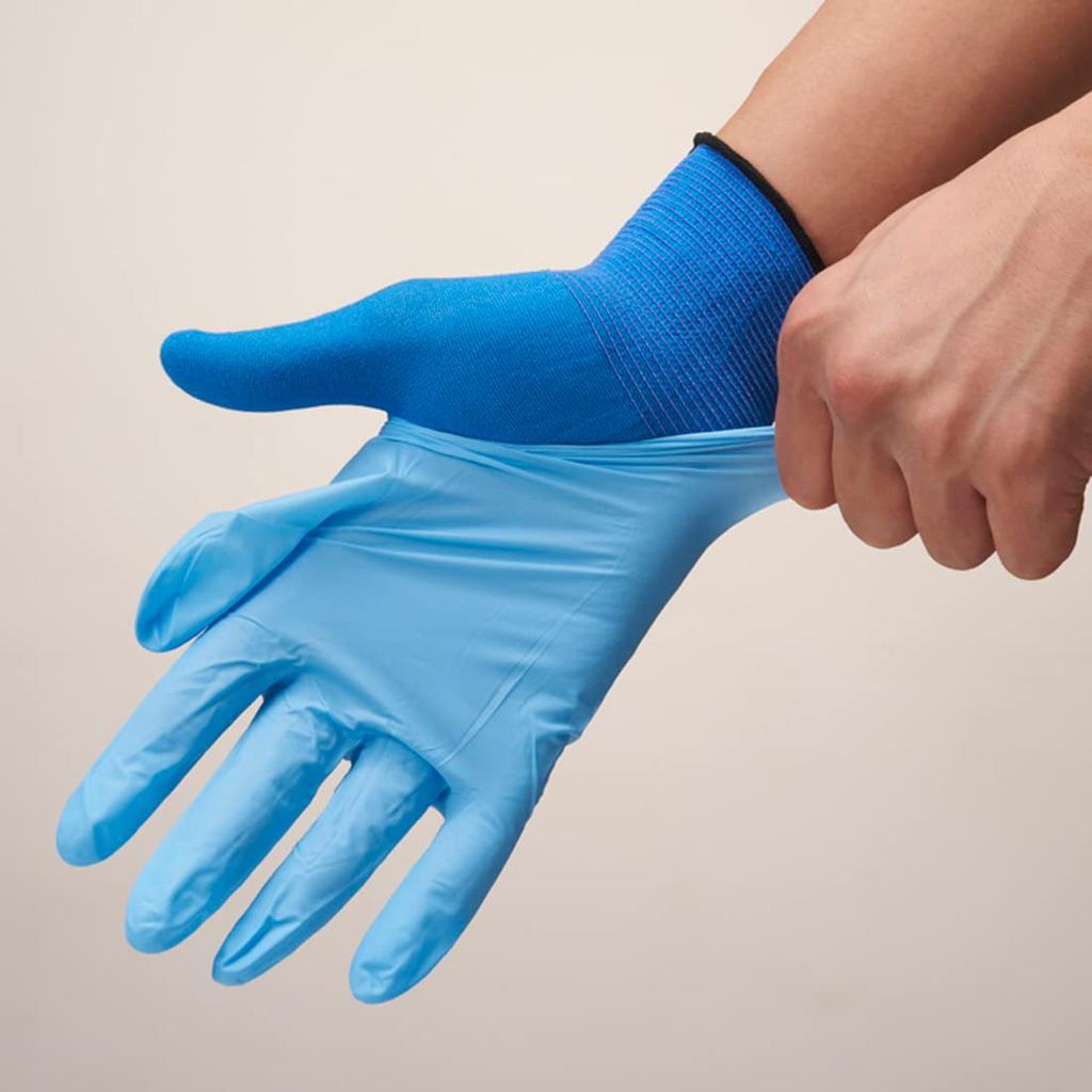 Showaglove Inner Gloves B0620 EX Fit 20 Gloves x 2 Packs Gloves, Medium, Blue,