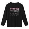 Frank Zappa Titties N Beer Rock Tour Maglietta da Concerto Cotone Pesante Edizione Limitata Taglia dalla S alla 2XL Vintage USA Lavata Moda