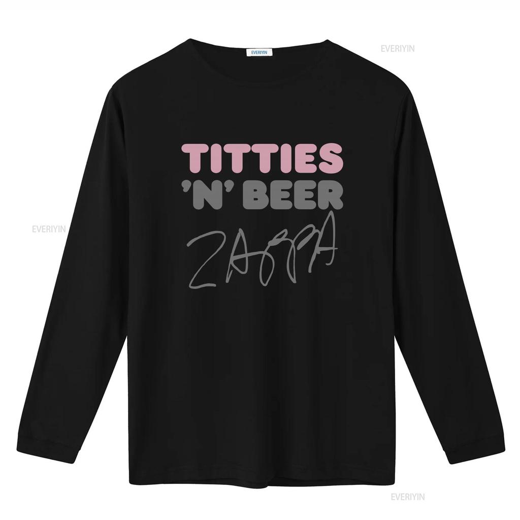 Frank Zappa Titties N Beer Rock Tour Maglietta da Concerto Cotone Pesante Edizione Limitata Taglia dalla S alla 2XL Vintage USA Lavata Moda