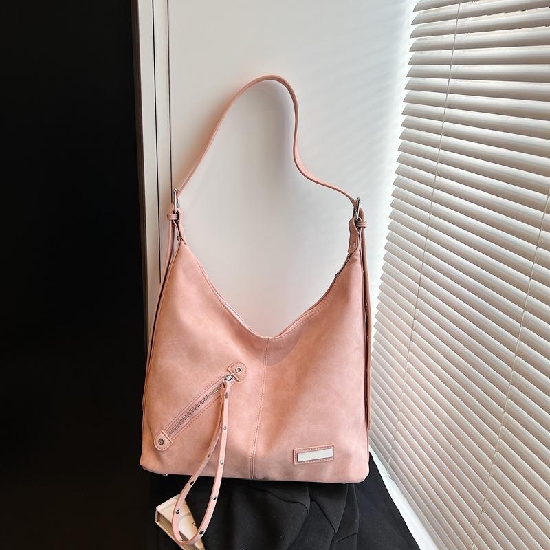 

Female college students take classes, shoulder bags, new high-end commuting, large-capacity underarm bags, versatile diagonal розовый